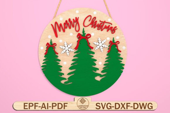 Download Xmas Door Hanger Lasercut File Svg - Door hanger lasercut Collection