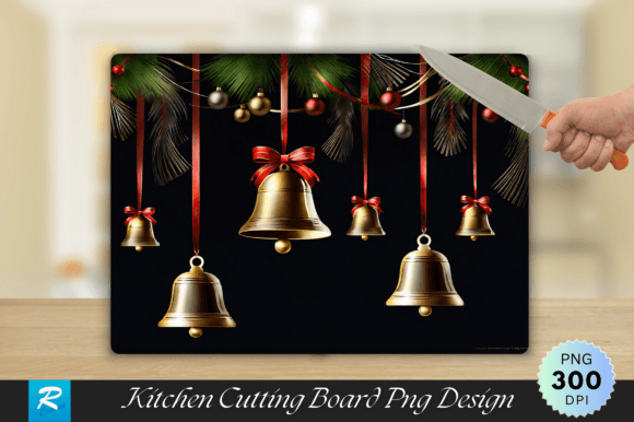 Download Bells Ribbons Walnut Wood Cutting Board - Wood cut Collection