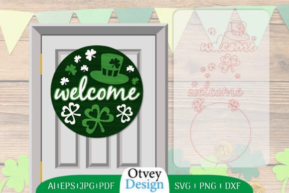 Download St. Patrick's Day Door Hanger Lasercut - Door hanger lasercut Collection