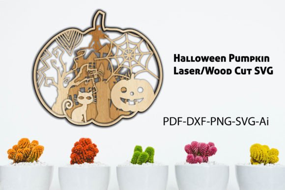 Download Halloween Pumpkin Laser Cut Wood Cut SVG - Wood cut Collection
