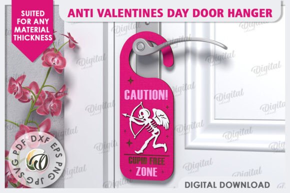 Download Anti Valentines Day Door Hanger LaserCut - Door hanger lasercut Collection