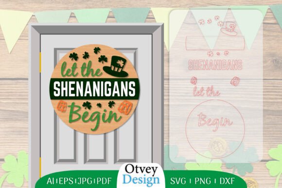 Download St. Patrick's Day Door Hanger Lasercut - Door hanger lasercut Collection