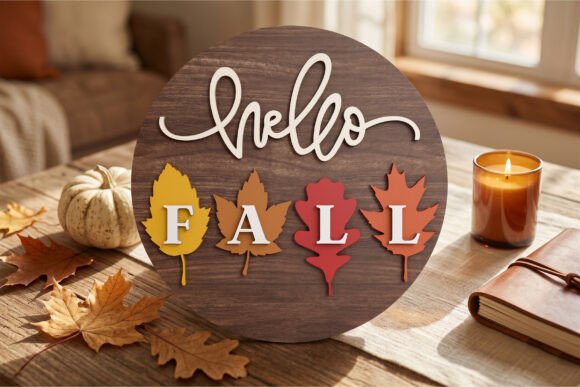 Download Hello Fall Sign Laser Cut SVG - Hello Collection