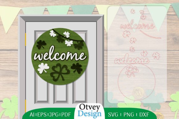 Download St. Patrick's Day Door Hanger Lasercut - Door hanger lasercut Collection