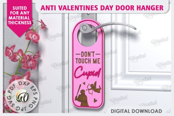 Download Anti Valentines Day Door Hanger LaserCut - Door hanger lasercut Collection