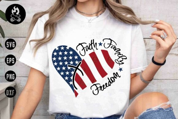Download Faith Family Freedom USA Heart SVG - Freedom Collection