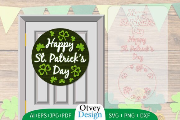 Download St. Patrick's Day Door Hanger Lasercut - Door hanger lasercut Collection