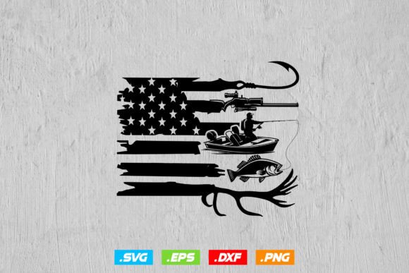 Download Hunting and Fishing American Flag Svg - American flag svg Collection
