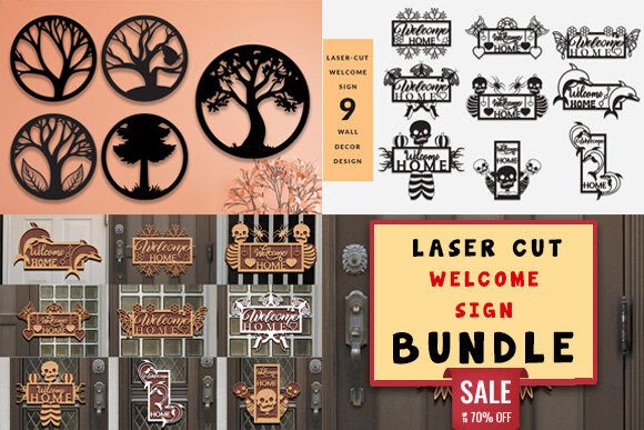 Download Welcome Sign Door Hanger Lasercut Bundle - Door hanger lasercut Collection