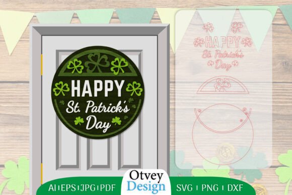 Download St. Patrick's Day Door Hanger Lasercut - Door hanger lasercut Collection