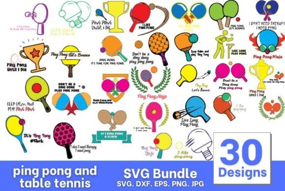 Download Ping Pong and Table Tennis SVG Bundle - Table tennis svg Collection