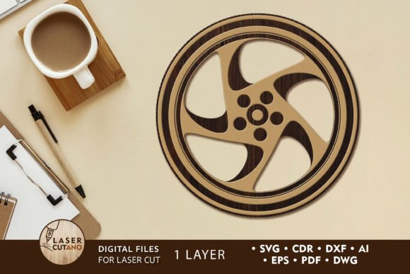 Download Decorative Wood Cut Coaster File - Wood cut Collection
