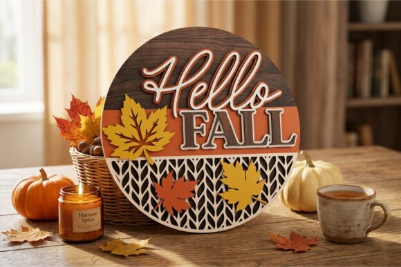 Download Hello Fall Door Sign SVG - Hello Collection