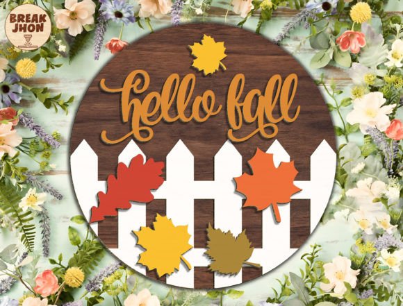 Download Hello Fall Door Sign Cut File Svg - Hello Collection